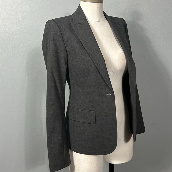 Theory Gabe Wool Blazer Gray Single Button size 0 - Picture 4 of 16